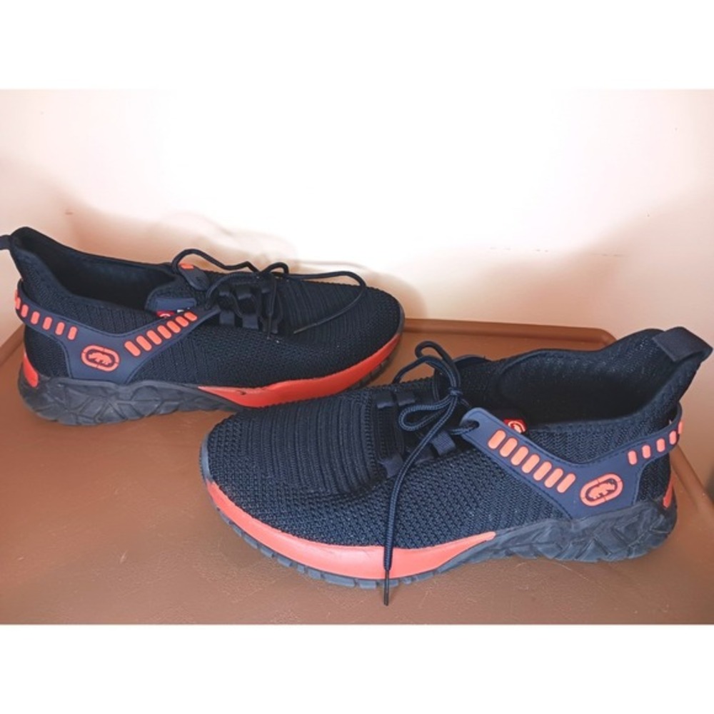 ecko unltd shoes Sneakers women‎ 8.5 Lightweight Navy Blue W Orange Trim